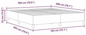 vidaXL Σκελετός Κρεβατιού Γκρι Πράσινο 180 x 200 cm Βελούδο