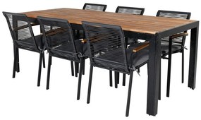 Σετ Τραπέζι και καρέκλες Dallas 1059, Ξύλο, 64 kg, Μέταλλο, Ξύλο: Ακακία, Μαξιλάρι καθίσματος: Ναι | Epipla1.gr