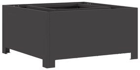 vidaXL Τζάκι Τετράγωνο Μαύρο 60x60x30 εκ. Σίδηρος