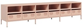 ντουλάπι τηλεόρασης vidaXL Ροζ 202x39x43,5 cm Ατσάλι ψυχρής έλασης