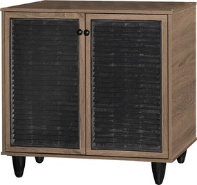 Παπουτσοθήκη-ντουλάπι Ronan pakoworld χρώμα καρυδί 70.5x35x66εκ