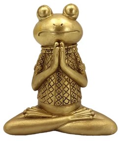 YOGA FROGIE 6 DECO ΒΑΤΡΑΧΟΣ POLYRESIN ΧΡΥΣΟ 12x6xH13,5cm - 022305