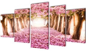 Πίνακας σε Καμβά Σετ Ανθισμένες Κερασιές 200 x 100 εκ.