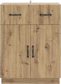 vidaXL Πλαϊνό γραφείο Artisan Δρυς 66 x 34,5 x 87 εκ.