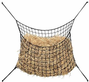 vidaXL Δίχτυα Σανού 2 Τεμ. Στρογγυλά Μαύρο 75x50 εκ. από PP