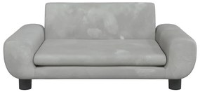 vidaXL Καναπές Παιδικός Ανοιχτό Γκρι 70 x 45 x 33 εκ. από Βελούδο