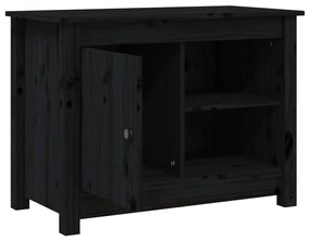 vidaXL Έπιπλο Τηλεόρασης Μαύρο 70x36,5x52 εκ. από Μασίφ Ξύλο Πεύκου