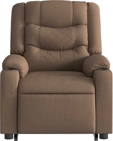 vidaXL Πολυθρόνα Ανακλινόμενη με Ανύψωση Καφέ Υφασμάτινη