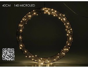 ΣΤΕΦΑΝΙ ΦΩΤΙΖΟΜΕΝΟ 140 MICRO LED ΘΕΡΜΟ ΦΩΣ Φ40CM