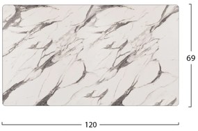 ΕΠΙΦΑΝΕΙΑ ΤΡΑΠΕΖΙΟΥ HPL HM5840.11 MARBLE WHITE-GREY 120x69 εκ. ΠΑΧΟΥΣ 12mm.