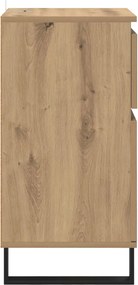 vidaXL Πλαϊνό γραφείο artisan δρυς 35 x 40 x 70 εκ. Επεξεργασμένο ξύλο