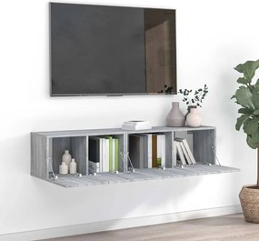 vidaXL Σετ Επίπλων Τηλεόρασης 2 Τεμαχίων Γκρι Sonoma Επεξεργ. Ξύλο