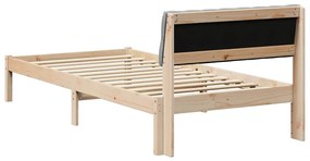 vidaXL Σκελετός Κρεβατιού Καφέ και ανοιχτό γκρι 90 x 190 cm