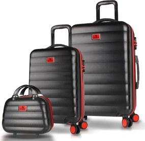 Stewehome Σετ 3 τεμαχίων βαλίτσες μεσαίου μεγέθους καμπίνας και νεσεσέρ από ABS