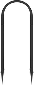 vidaXL Αψίδα Ρόδων με Ακίδες Ανθρακί 97 x 43 x 218 εκ. PP