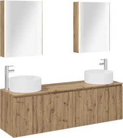 vidaXL Σετ Ντουλαπιών Μπάνιου 5 pcs Artisan Δρυς Επεξεργασμένο Ξύλο