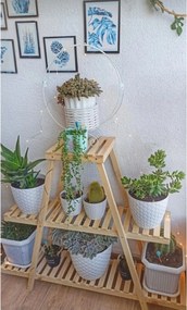Stewehome Ξύλινο ανθοδοχείο Λευκό