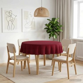 vidaXL Ύφασμα Τραπέζης Κόκκινο Διάμ. 160 cm Γύρος