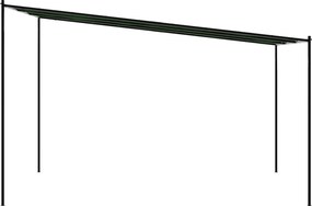 vidaXL Κιόσκι 4 x 3,98 x 2,67 μ Πράσινο Πολυεστέρας και Χάλυβας