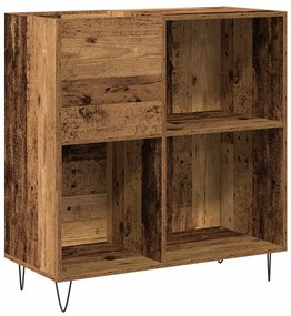 vidaXL Ντουλάπι δίσκων βινυλίου με ράφι artisan δρυς 85 x 38 x 89 εκ.