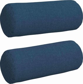 vidaXL Μαξιλάρια Στήριγμα 2 pcs Μπλε Ø 15 x 40 εκ ύφασμα