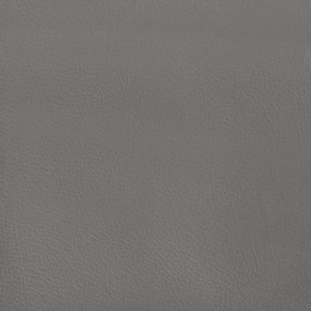 Κεφαλάρι με Πτερύγια Γκρι 163x23x118/128 εκ.Συνθετικό Δέρμα - Γκρι