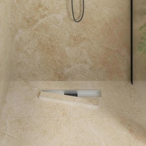 vidaXL 2 σε 1 εκροή ντους Ασημί 60 cm Ανοξείδωτο Ατσάλι 304
