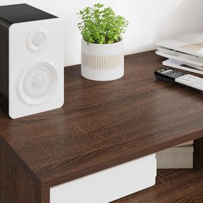 vidaXL Ντουλάπι TV Καφέ δρυς 100 x 48 x 43 εκ. Επεξεργασμένο ξύλο