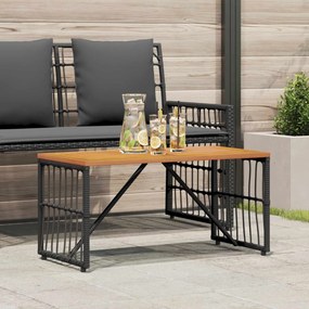 vidaXL Εξωτερικό Τραπέζι Μαύρο 80 x 40 x 40 cm