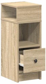 vidaXL Κομοδίνα 2 τεμάχια με συρτάρι Sonoma Δρυς 25x31x66 εκ.