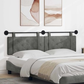 vidaXL Κρεμαστό Κεφαλάρι Σκούρο Γκρι Βελούδο