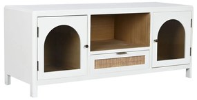 Τηλεόραση Home ESPRIT Λευκό Κρυστάλλινο Ξυλο παουλόβνια 120 x 40 x 50 cm