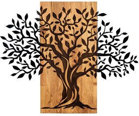 Διακοσμητικό Τοίχου Sogut 279ENZ1771 72x58cm Walnut-Black Wallity Metal,Wood