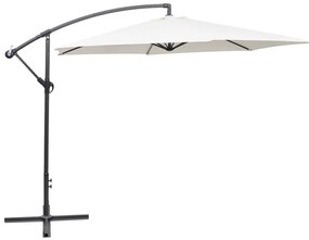 vidaXL Ομπρέλα Κήπου Κρεμαστή Λευκό Άμμου 3 μ.