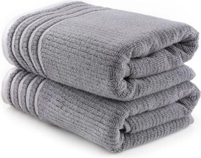 Bath Towel Set (2 Pieces) Mayra - Dark Grey Dark Grey