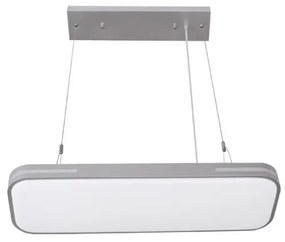 Κρεμαστό Φωτιστικό Οροφής LED 30W 3000Κ 19x60 Lumen-21-6030600-Ασημί 21-6030600