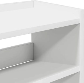 Ράφι παπουτσιών vidaXL Λευκό 80x25x100 cm Κατασκευασμένο ξύλο