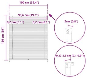 Σύστημα Σκίασης Πλισέ Κρεμ 100 x 150 εκ. 240643