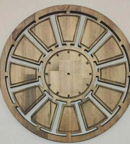 Intra απο ξύλο plywood 3mm-4mm πάχος - Ξύλινο πρότυπο στρογγυλού ρολογιού Δίασταση 30x30 cm Intraeaxys-91jdwyg1