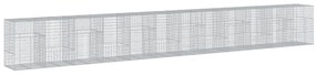vidaXL Συρματοκιβώτιο με Κάλυμμα 1200x100x150 εκ. Γαλβανισμένο Χάλυβα