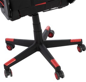 Καρέκλα Γραφείου Gaming Docks Μαύρο Κόκκινο Pu 67x70x130 Εκ.