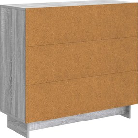 vidaXL Πλαϊνό γραφείο Γκρι Sonoma 89 x 34,5 x 80 εκ Επεξεργασμένο Ξύλο