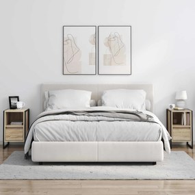 vidaXL Κομοδίνο 2 pcs Σονόμα 39,5 x 30 x 50 εκ Επεξεργασμένο ξύλο