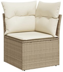 vidaXL Σαλόνι Κήπου Σετ 12 τεμ. Μπεζ Συνθετικό Ρατάν με Μαξιλάρια