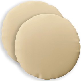 vidaXL Κάλυμμα Μαξιλαριού 2 pcs HEERLEN Μπεζ Ø 60 cm Πολυεστέρας