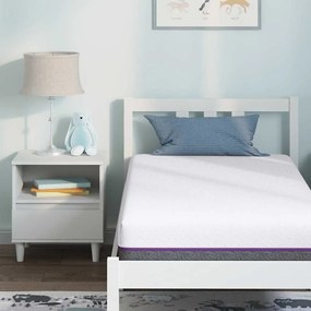 vidaXL Στρώμα Αφρού Μνήμης Μέτριο 80 x 160 cm Λευκό και Γκρι