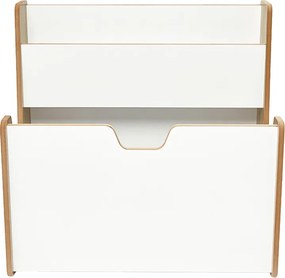 Ραφιέρα Crane pakoworld φυσικό-λευκό mdf 57x34x55εκ