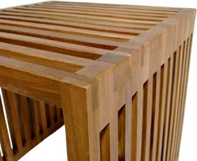 Βοηθητικό τραπέζι Saimon teak ξύλο φυσικό 40x40x40εκ