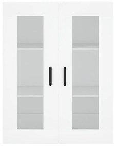 Ντουλάπια Επιτοίχια 2 τεμ. Λευκά από Επεξεργασμένο Ξύλο - Λευκό