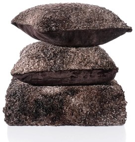 Γούνινη Διακοσμητική Μαξιλαροθήκη (45x45) Silk Fashion Astrakan Brown